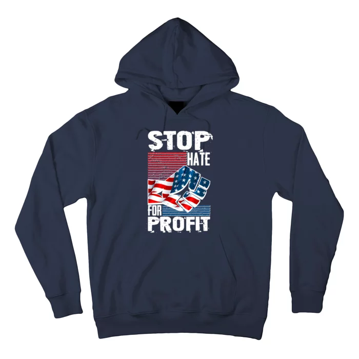 Stop Hate for Profit USA Flag Fist Hoodie