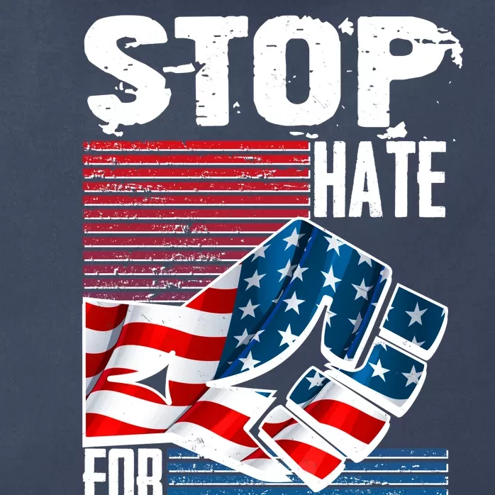 Stop Hate for Profit USA Flag Fist Zip Tote Bag