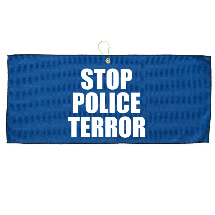 Stop Police Terror Large Microfiber Waffle Golf Towel