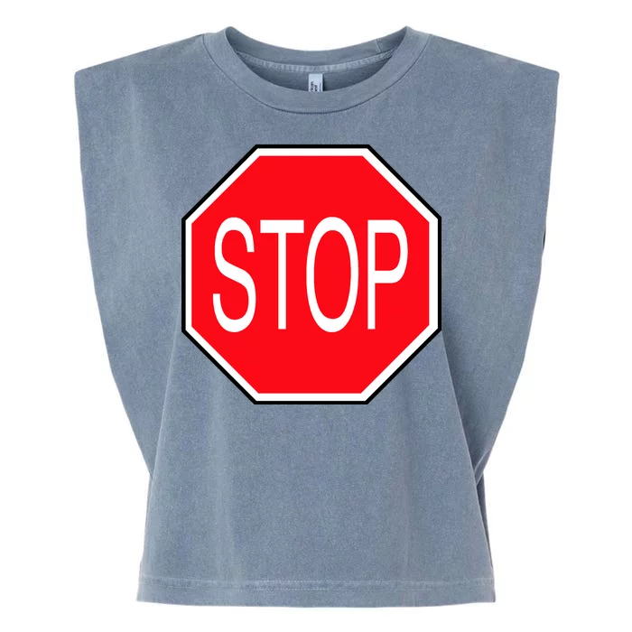 Stop Sign Garment-Dyed Women's Muscle Tee