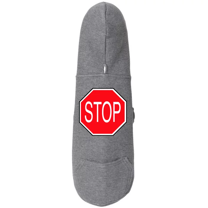 Stop Sign Doggie 3-End Fleece Hoodie