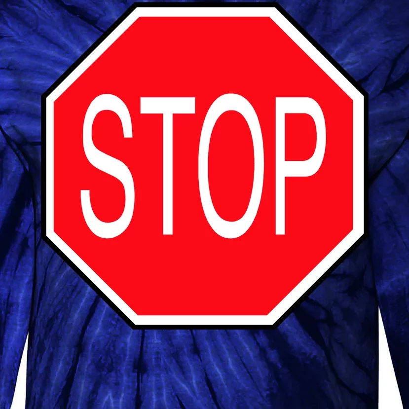 Stop Sign Tie-Dye Long Sleeve Shirt