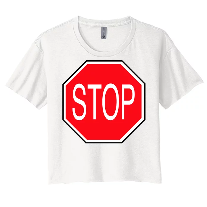 Stop Sign Women's Crop Top Tee