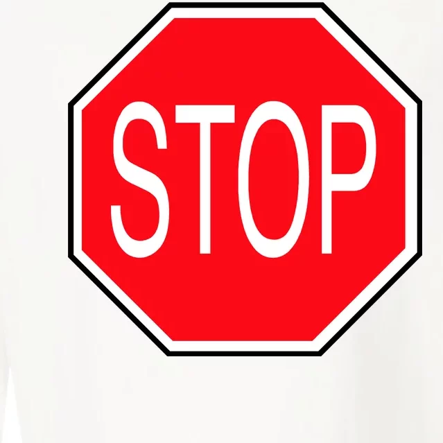 Stop Sign Cropped Pullover Crew