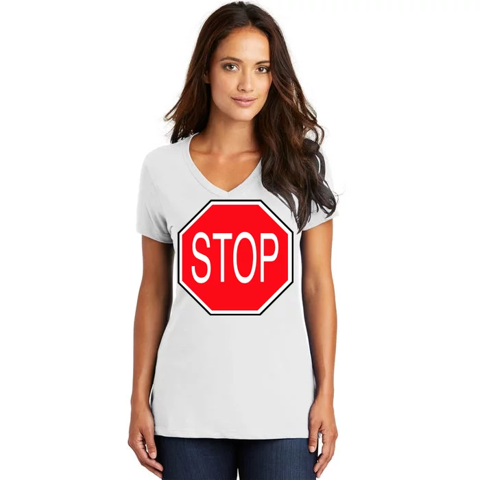 Stop Sign Women's V-Neck T-Shirt