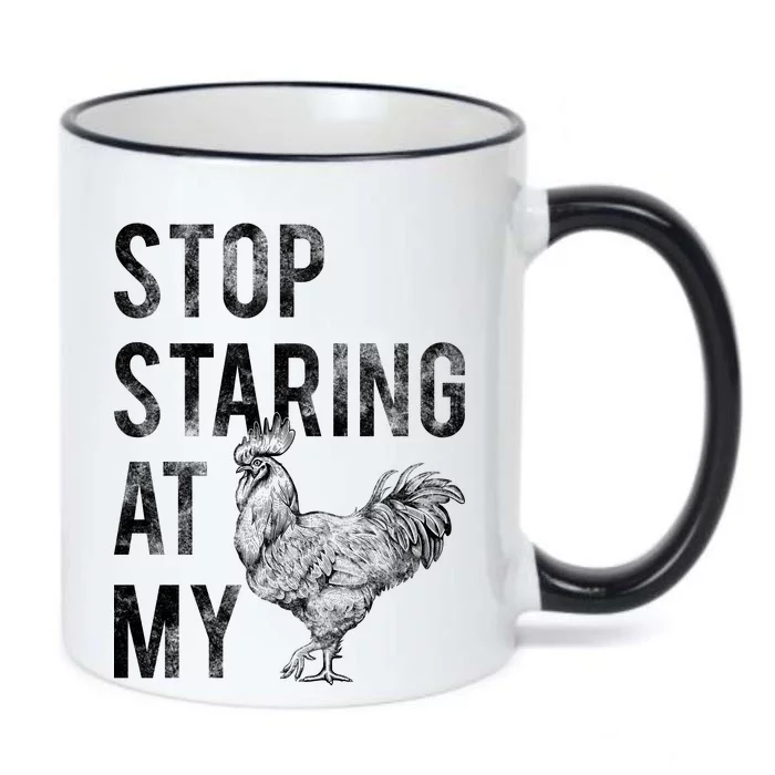 Stop Staring At My Cock Black Color Changing Mug