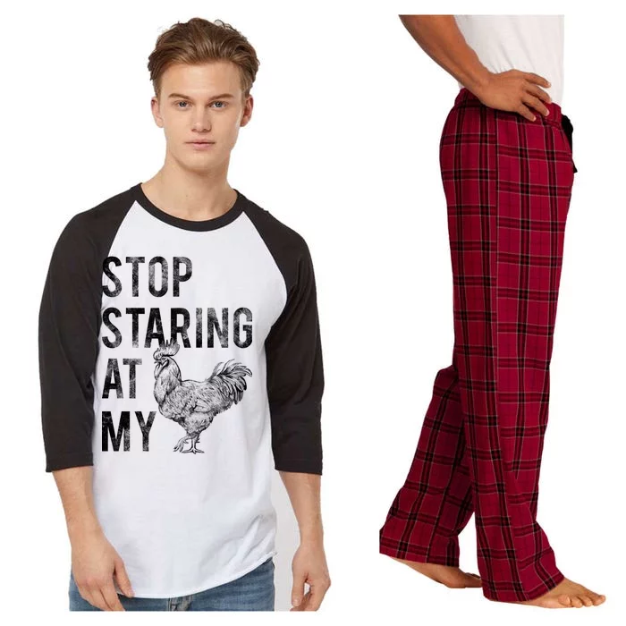 Stop Staring At My Cock Raglan Sleeve Pajama Set