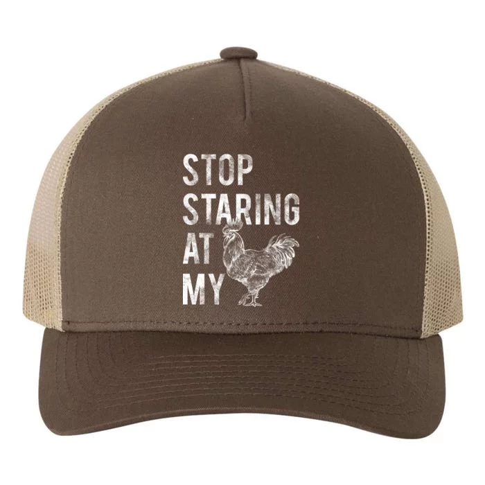 Stop Staring At My Cock Yupoong Adult 5-Panel Trucker Hat