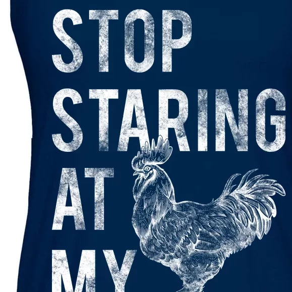 Stop Staring At My Cock Ladies Essential Flowy Tank