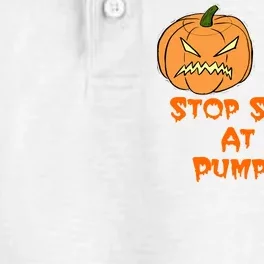 Stop Staring At My Pumpkins Halloween Costume Dry Zone Grid Performance Polo