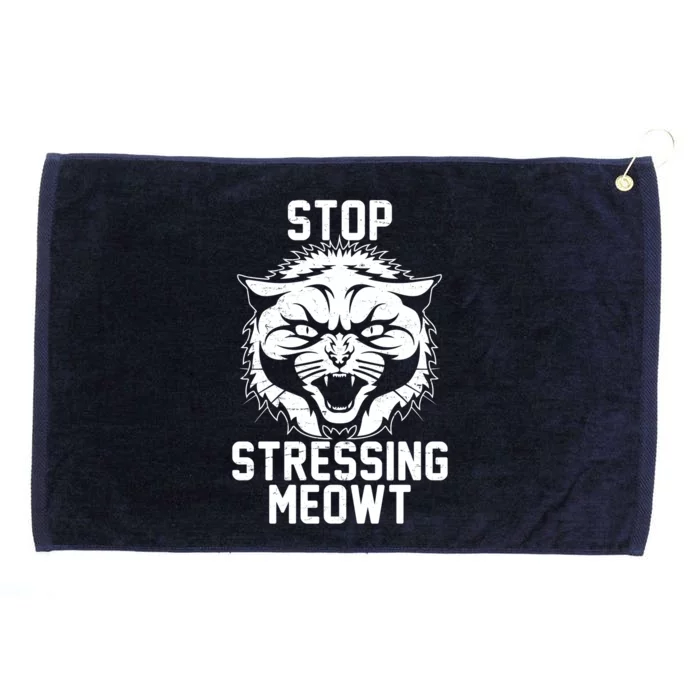 Stop Stressing Meowt Angry Cat Grommeted Golf Towel