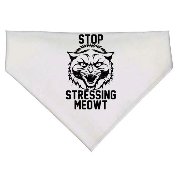 Stop Stressing Meowt Angry Cat USA-Made Doggie Bandana