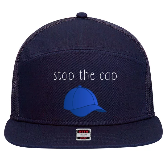 Stop The Cap 7 Panel Mesh Trucker Snapback Hat