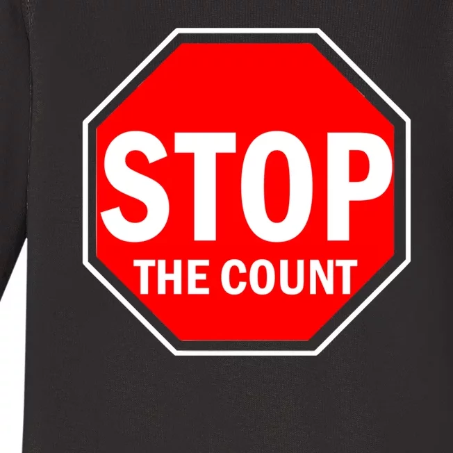 Stop The Count Baby Long Sleeve Bodysuit