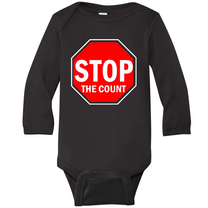 Stop The Count Baby Long Sleeve Bodysuit