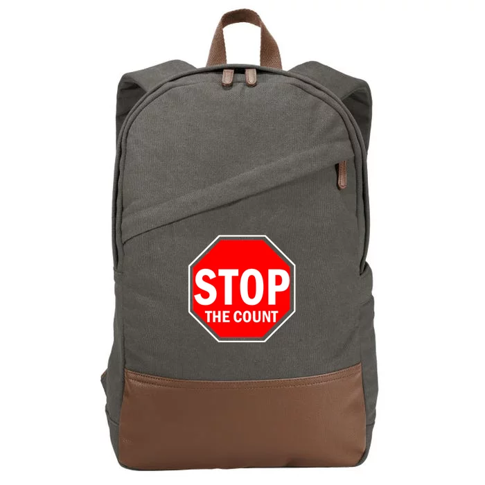 Stop The Count Cotton Canvas Backpack