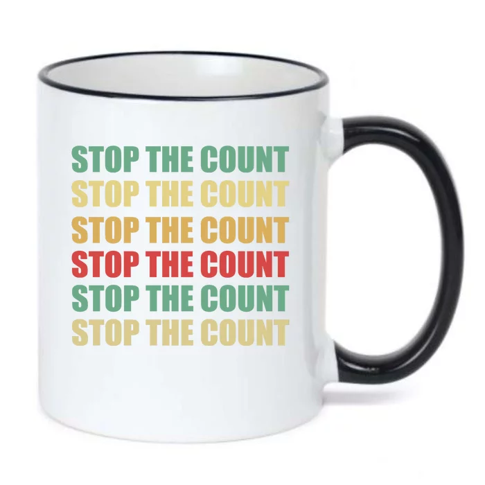 Stop The Count Word Mashup Black Color Changing Mug