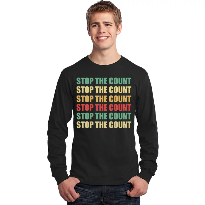 Stop The Count Word Mashup Long Sleeve Shirt