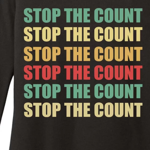 Stop The Count Word Mashup Womens CVC Long Sleeve Shirt