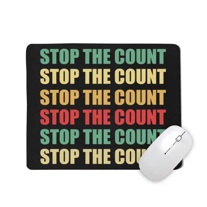 Stop The Count Word Mashup Mousepad