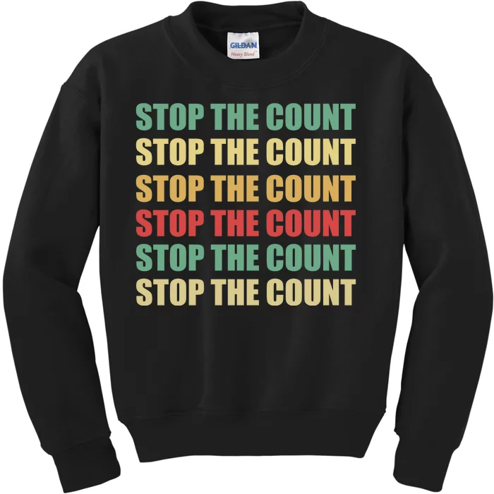 Stop The Count Word Mashup Kids Sweatshirt