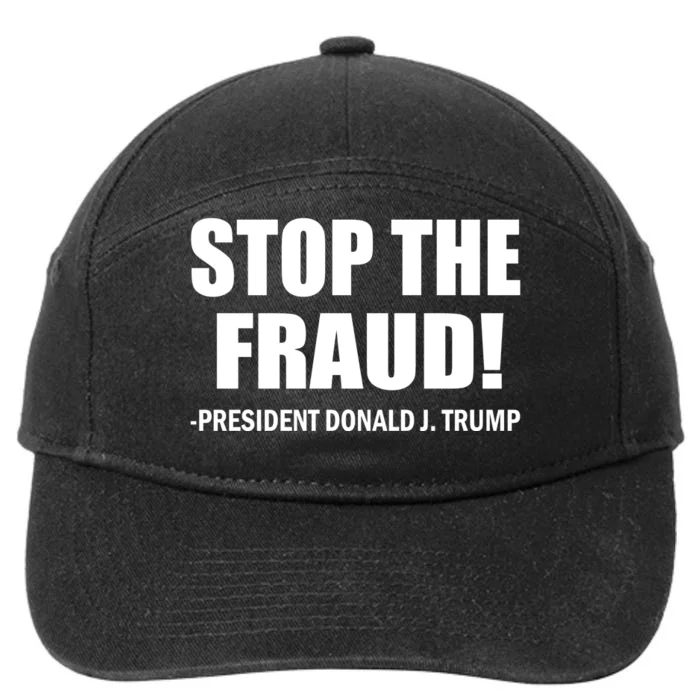 Stop The Fraud Donald J Trump 7-Panel Snapback Hat