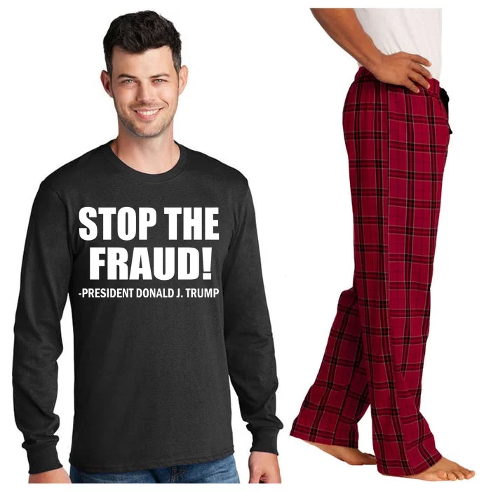 Stop The Fraud Donald J Trump Long Sleeve Pajama Set