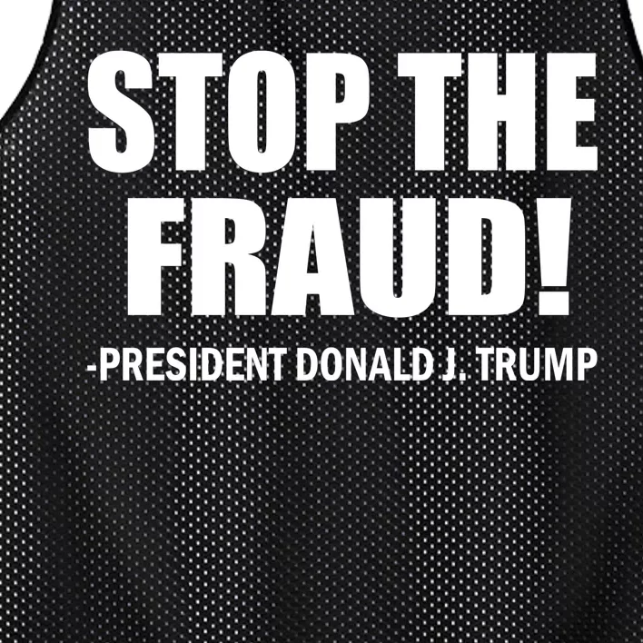 Stop The Fraud Donald J Trump Mesh Reversible Basketball Jersey Tank