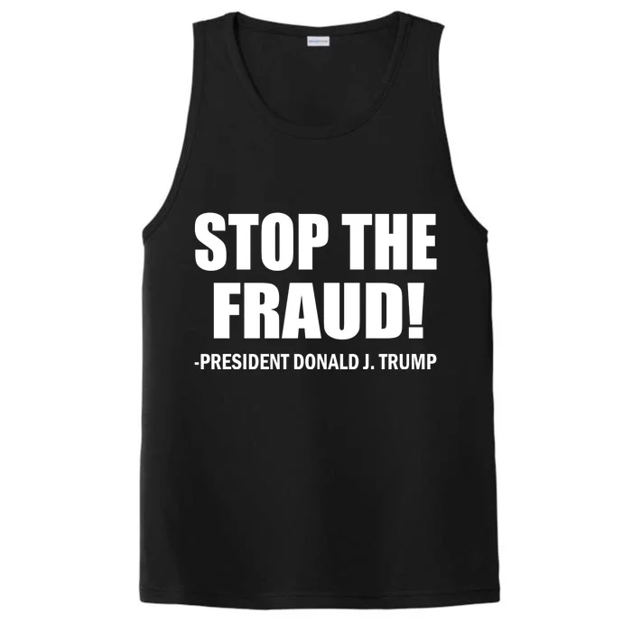 Stop The Fraud Donald J Trump Performance Tank