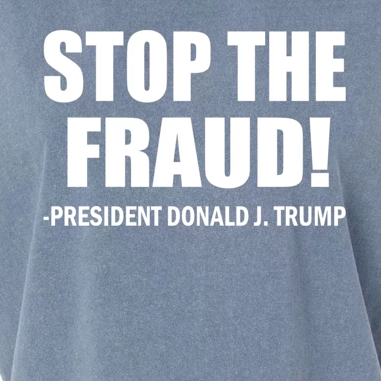 Stop The Fraud Donald J Trump Garment-Dyed Women's Muscle Tee