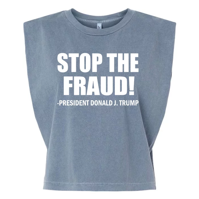 Stop The Fraud Donald J Trump Garment-Dyed Women's Muscle Tee