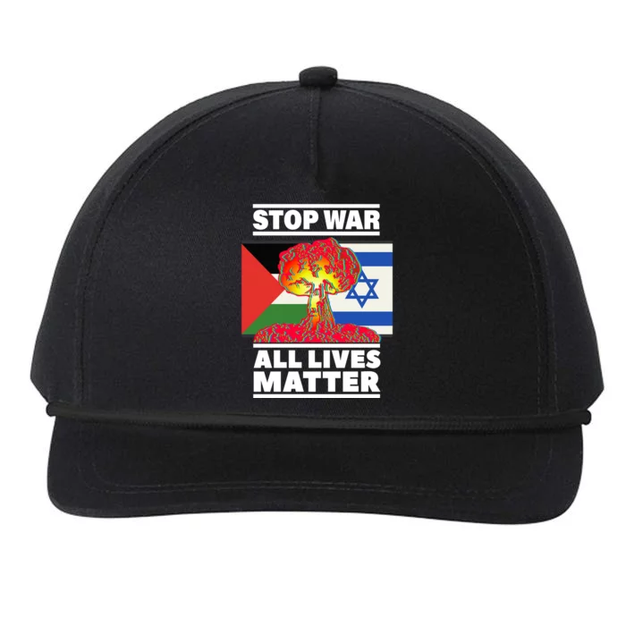 Stop War All Lives Matter Israel Palestine Snapback Five-Panel Rope Hat