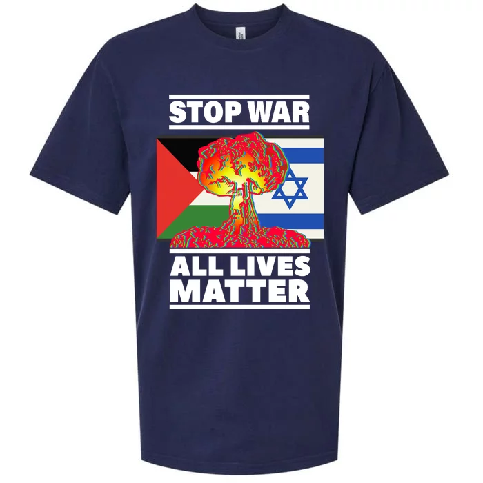 Stop War All Lives Matter Israel Palestine Sueded Cloud Jersey T-Shirt