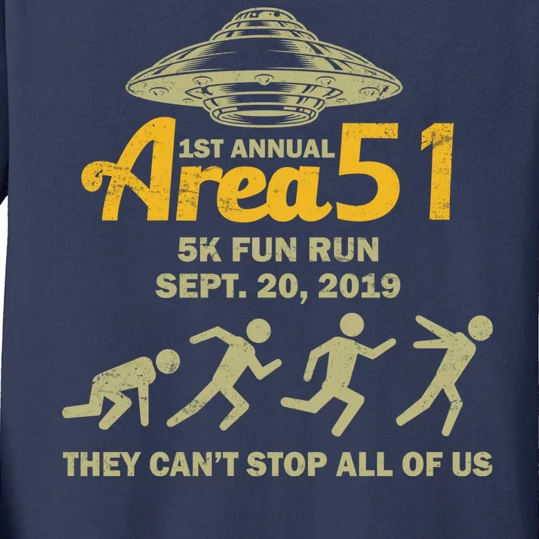 Storm Area 51 5K Fun Run Kids Long Sleeve Shirt