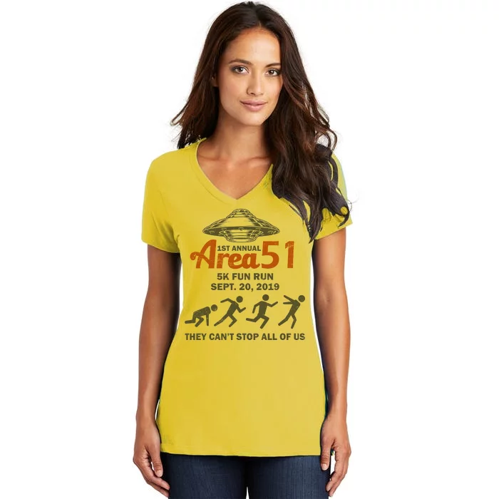 Storm Area 51 5K Fun Run Women's V-Neck T-Shirt