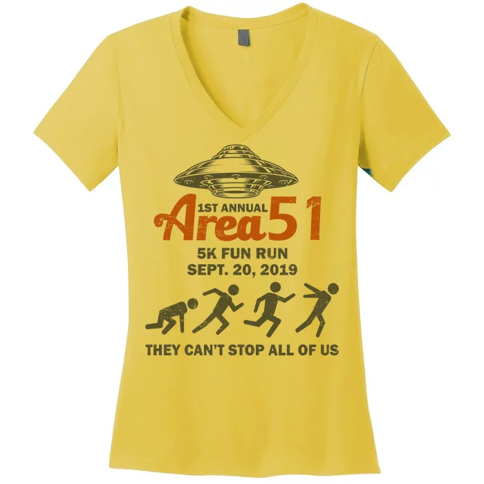 Storm Area 51 5K Fun Run Women's V-Neck T-Shirt