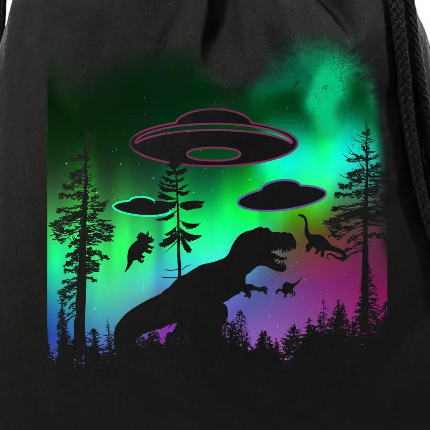 Storm Area 51 Alien Dinosaur UFO Drawstring Bag