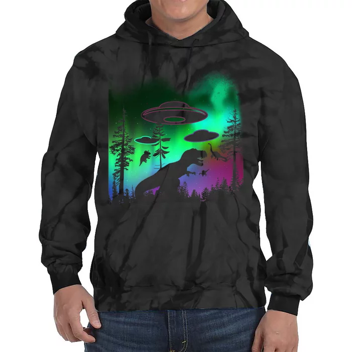 Storm Area 51 Alien Dinosaur UFO Tie Dye Hoodie