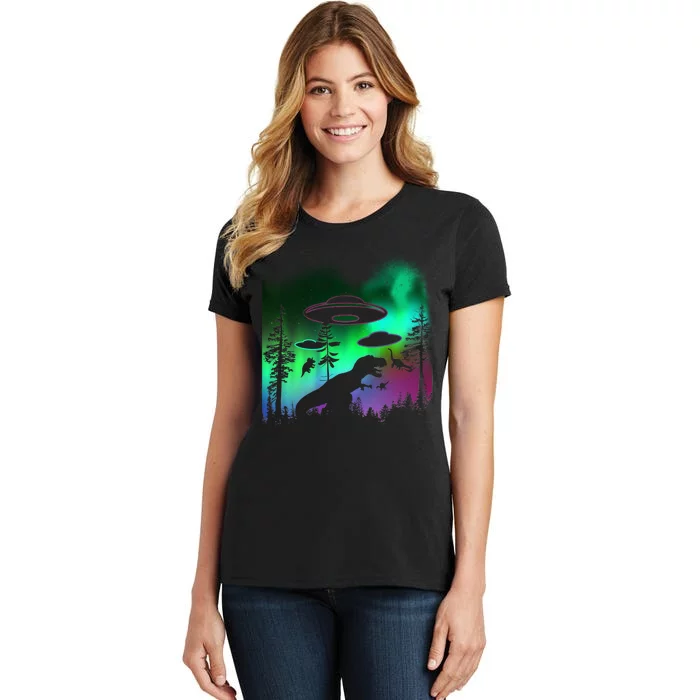 Storm Area 51 Alien Dinosaur UFO Women's T-Shirt