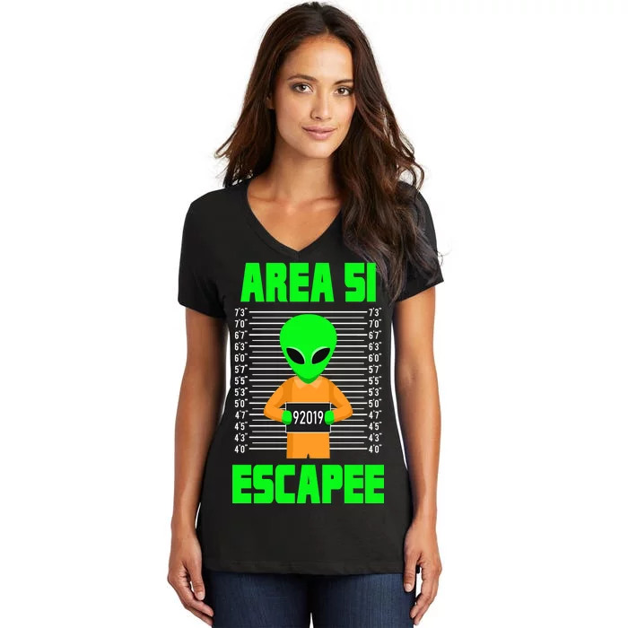 Storm Area 51 Alien Escapee Women's V-Neck T-Shirt