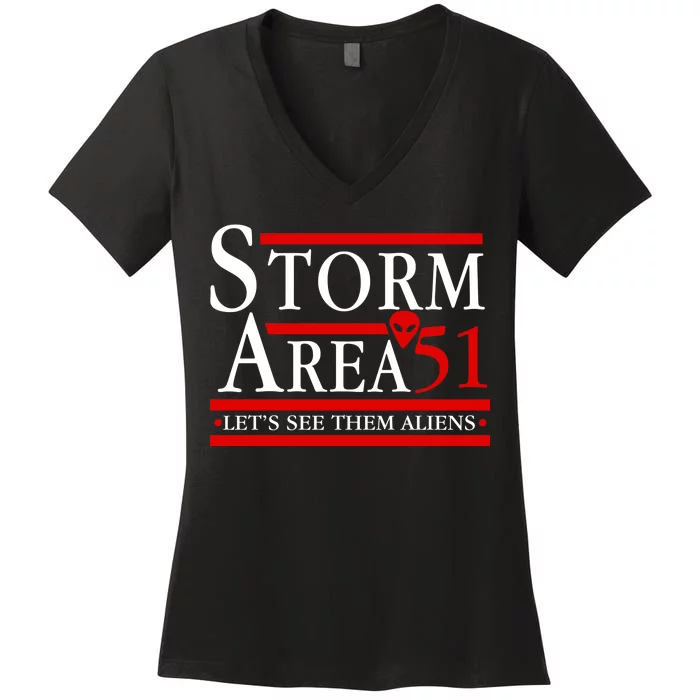 Storm Area 51 Campaign Women's V-Neck T-Shirt