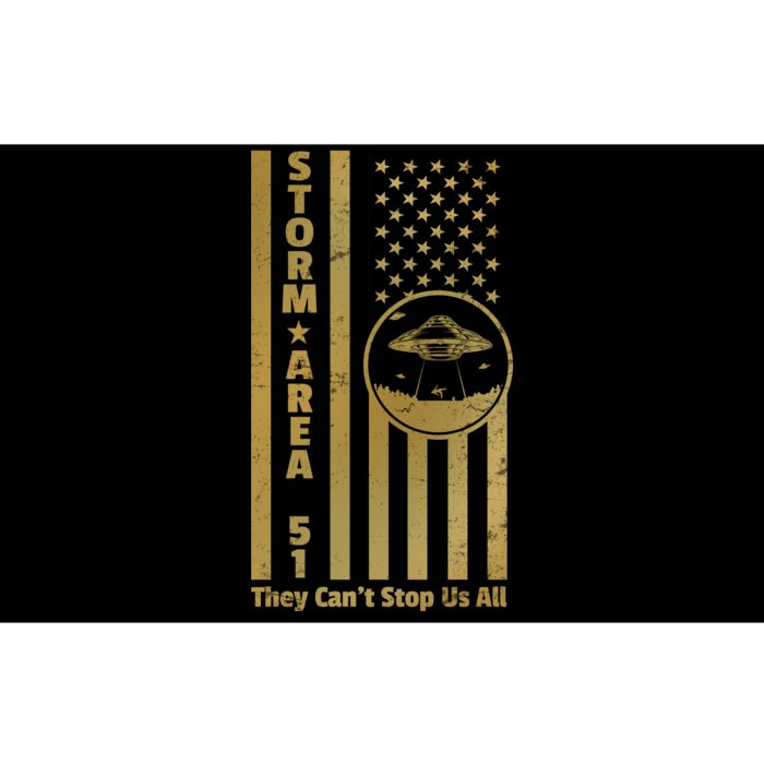 Storm Area 51 Golden Flag Bumper Sticker