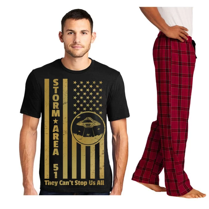 Storm Area 51 Golden Flag Pajama Set