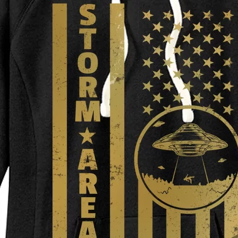 Storm Area 51 Golden Flag Women's Fleece Hoodie