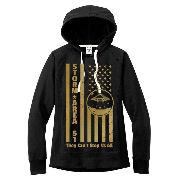 Storm Area 51 Golden Flag Women's Fleece Hoodie