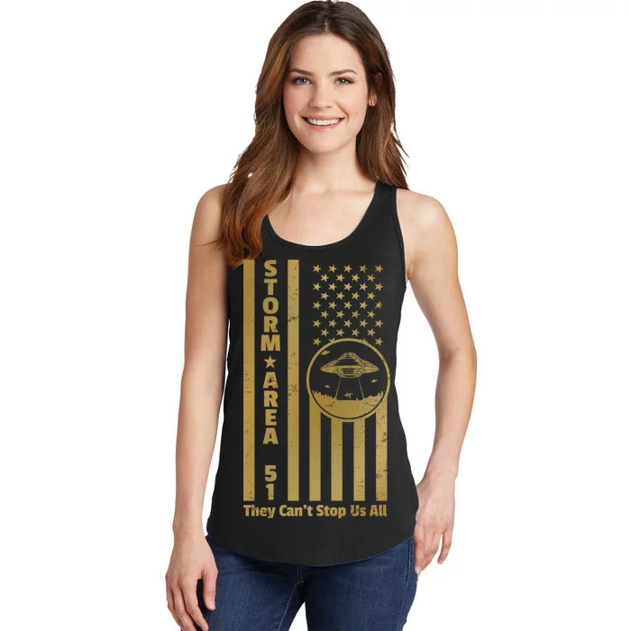 Storm Area 51 Golden Flag Ladies Essential Tank