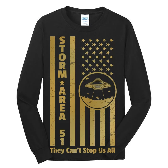 Storm Area 51 Golden Flag Tall Long Sleeve T-Shirt