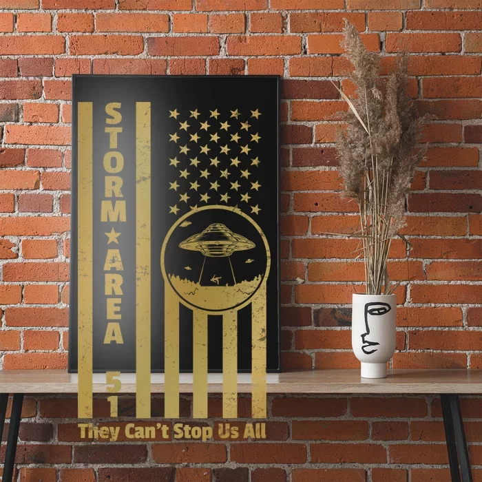 Storm Area 51 Golden Flag Poster