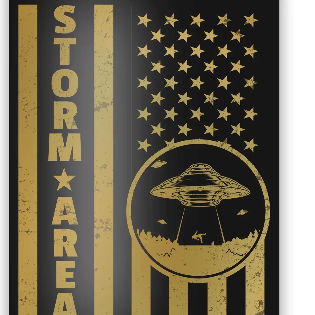 Storm Area 51 Golden Flag Poster