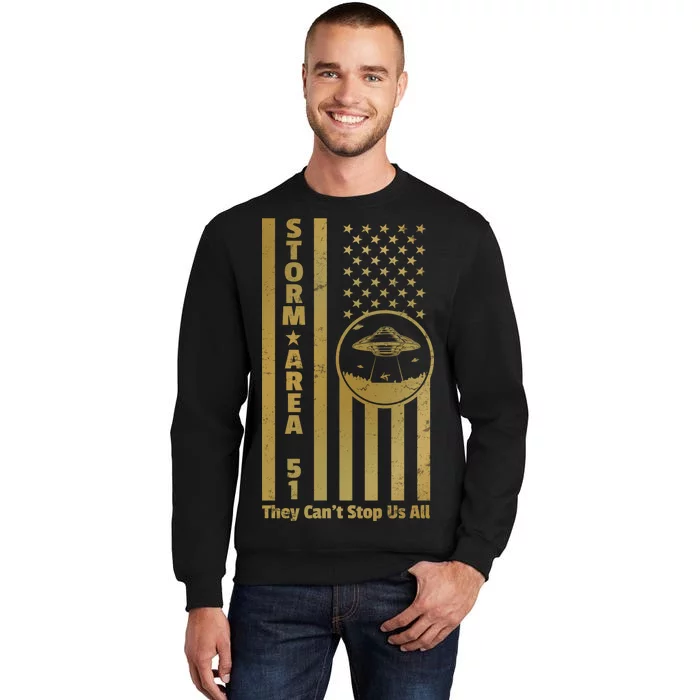 Storm Area 51 Golden Flag Tall Sweatshirt